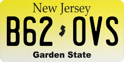 NJ license plate B62OVS