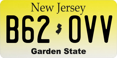 NJ license plate B62OVV