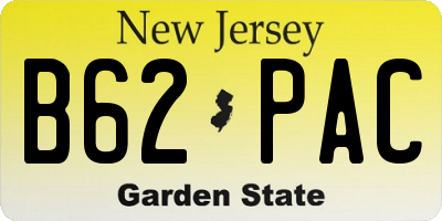 NJ license plate B62PAC