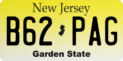NJ license plate B62PAG