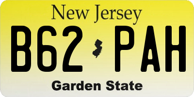 NJ license plate B62PAH