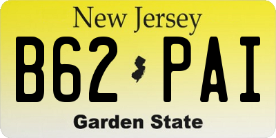 NJ license plate B62PAI