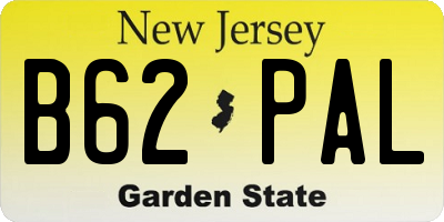 NJ license plate B62PAL