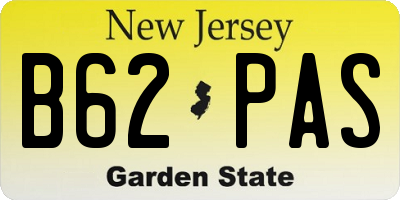 NJ license plate B62PAS