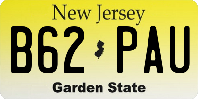NJ license plate B62PAU