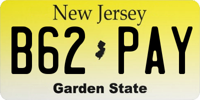 NJ license plate B62PAY