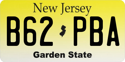 NJ license plate B62PBA