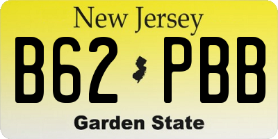 NJ license plate B62PBB