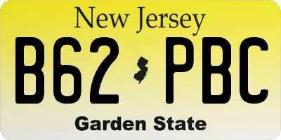 NJ license plate B62PBC