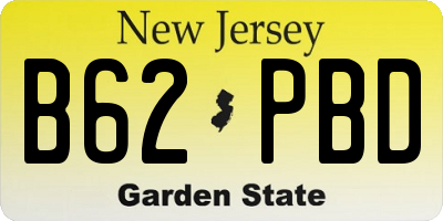NJ license plate B62PBD