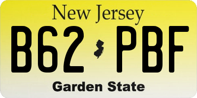 NJ license plate B62PBF