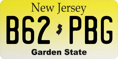 NJ license plate B62PBG