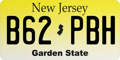 NJ license plate B62PBH