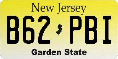 NJ license plate B62PBI