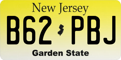 NJ license plate B62PBJ