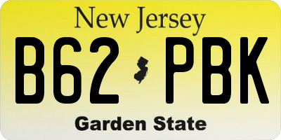 NJ license plate B62PBK