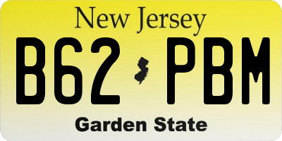 NJ license plate B62PBM