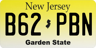 NJ license plate B62PBN