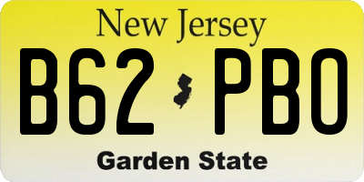 NJ license plate B62PBO