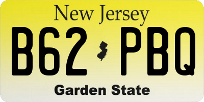 NJ license plate B62PBQ