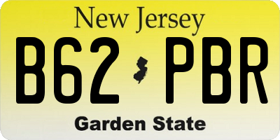 NJ license plate B62PBR