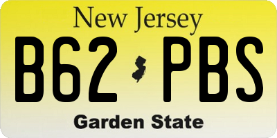 NJ license plate B62PBS