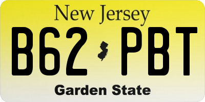 NJ license plate B62PBT