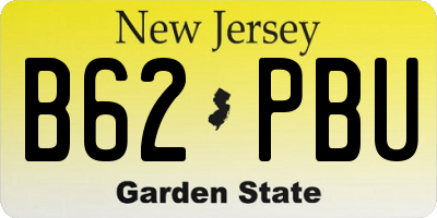 NJ license plate B62PBU
