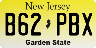 NJ license plate B62PBX