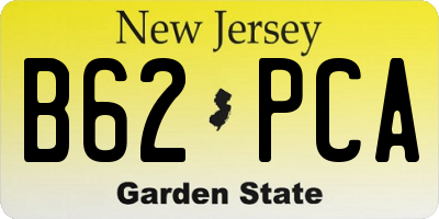 NJ license plate B62PCA