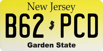 NJ license plate B62PCD