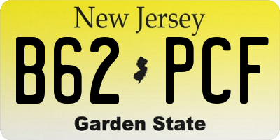 NJ license plate B62PCF