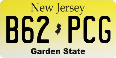 NJ license plate B62PCG