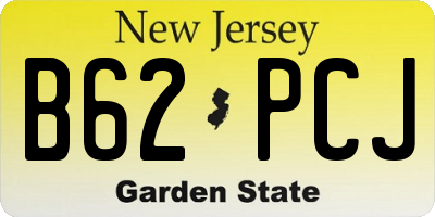 NJ license plate B62PCJ