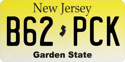 NJ license plate B62PCK