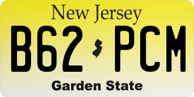 NJ license plate B62PCM