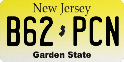 NJ license plate B62PCN