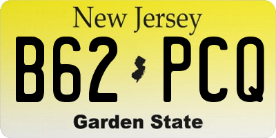 NJ license plate B62PCQ