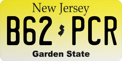 NJ license plate B62PCR