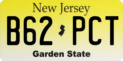 NJ license plate B62PCT