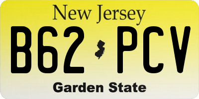 NJ license plate B62PCV