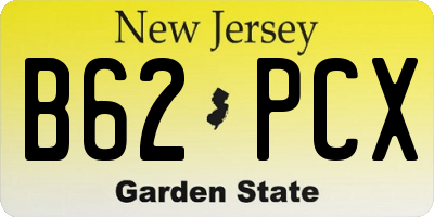 NJ license plate B62PCX