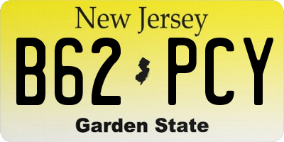 NJ license plate B62PCY