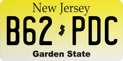 NJ license plate B62PDC