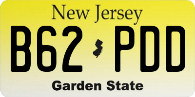 NJ license plate B62PDD