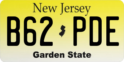 NJ license plate B62PDE