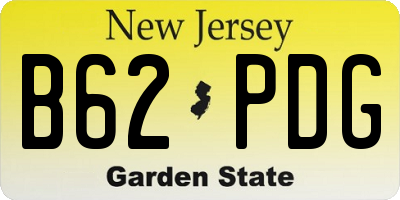 NJ license plate B62PDG