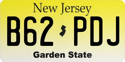 NJ license plate B62PDJ