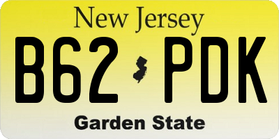 NJ license plate B62PDK