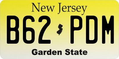 NJ license plate B62PDM